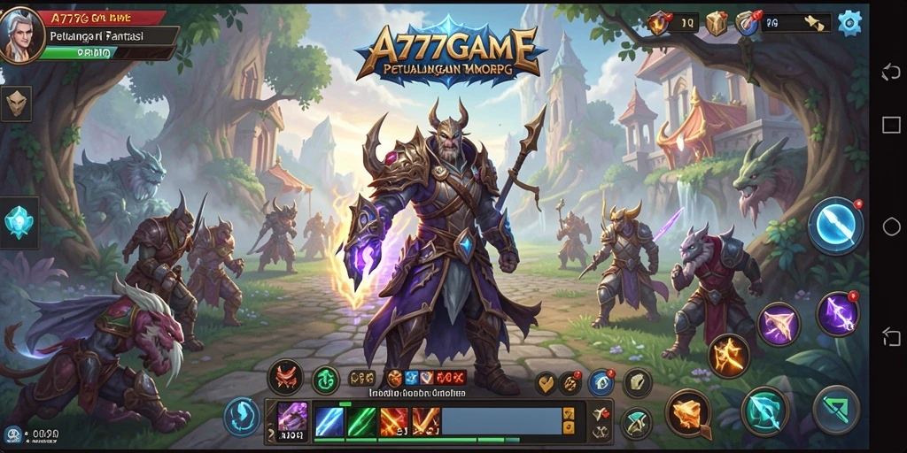 Screenshot gameplay A777GAME dengan aksi seru dalam dunia MMORPG.