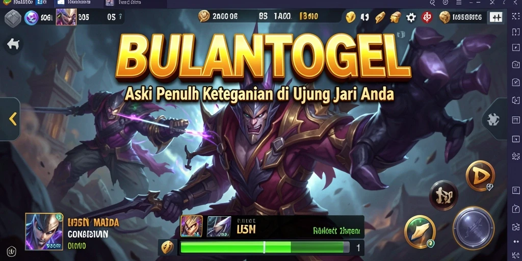 Tangkapan layar utama BULANTOGEL menampilkan aksi pertempuran yang menegangkan.