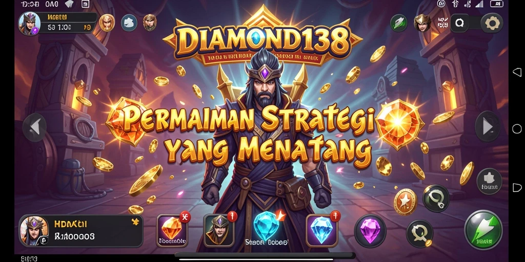 Tampilan gameplay <strong>DIAMOND138</strong> yang menampilkan pertempuran strategis.
