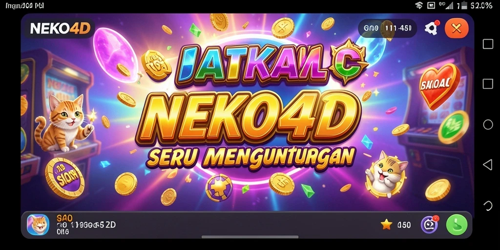 Tampilan gameplay NEKO4D dengan tema slot yang menarik.