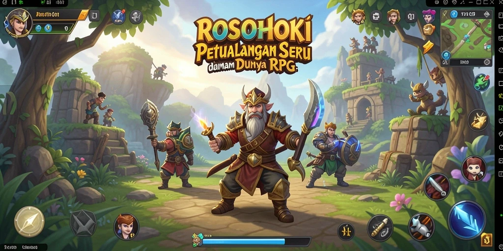 Screenshot menampilkan aksi epik dalam gameplay RPG ROSOHOKI.