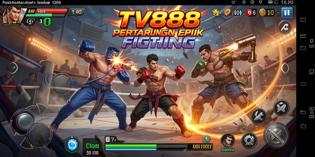 Tampilan gameplay TV888 yang menegangkan saat bertarung.