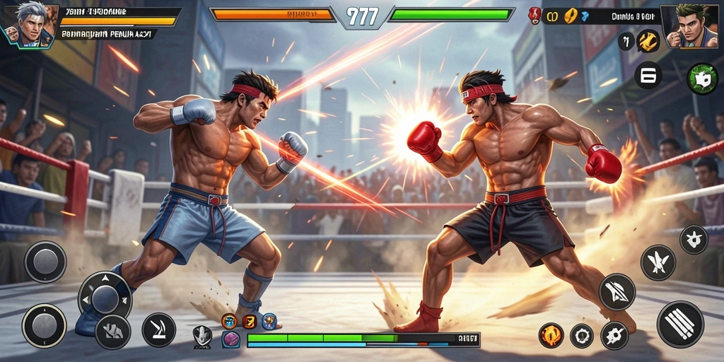 Screenshot gameplay YN777 menampilkan aksi pertarungan yang mendebarkan.